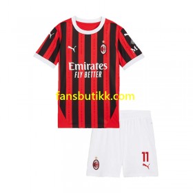 Fotballdrakt AC Milan ibrahimovic 11 Barn Hjemmetrøye 2024-2025 Kortermet